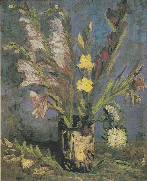 Vincent Van Gogh Vase with Gladioli oil painting image